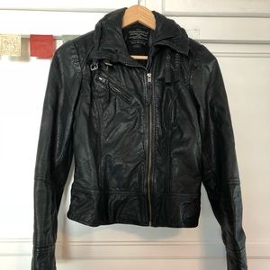 All Saints Leather Jacket Size 6